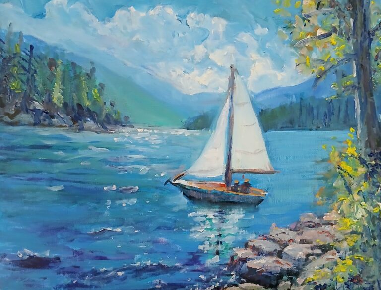 Oil Painting of Wind and water series